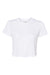 Bella + Canvas B8882/8882 Womens Flowy Cropped Short Sleeve Crewneck T-Shirt White Flat Front