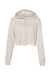 Bella + Canvas BC7502/7502 Womens Cropped Fleece Hooded Sweatshirt Hoodie Heather Dust Flat Front