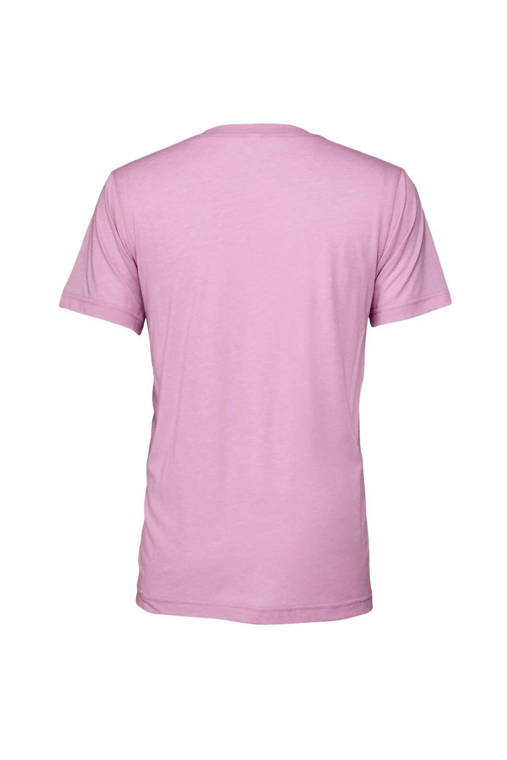 Bella + Canvas BC3413/3413C/3413 Mens Short Sleeve Crewneck T-Shirt Lilac Pink Flat Back