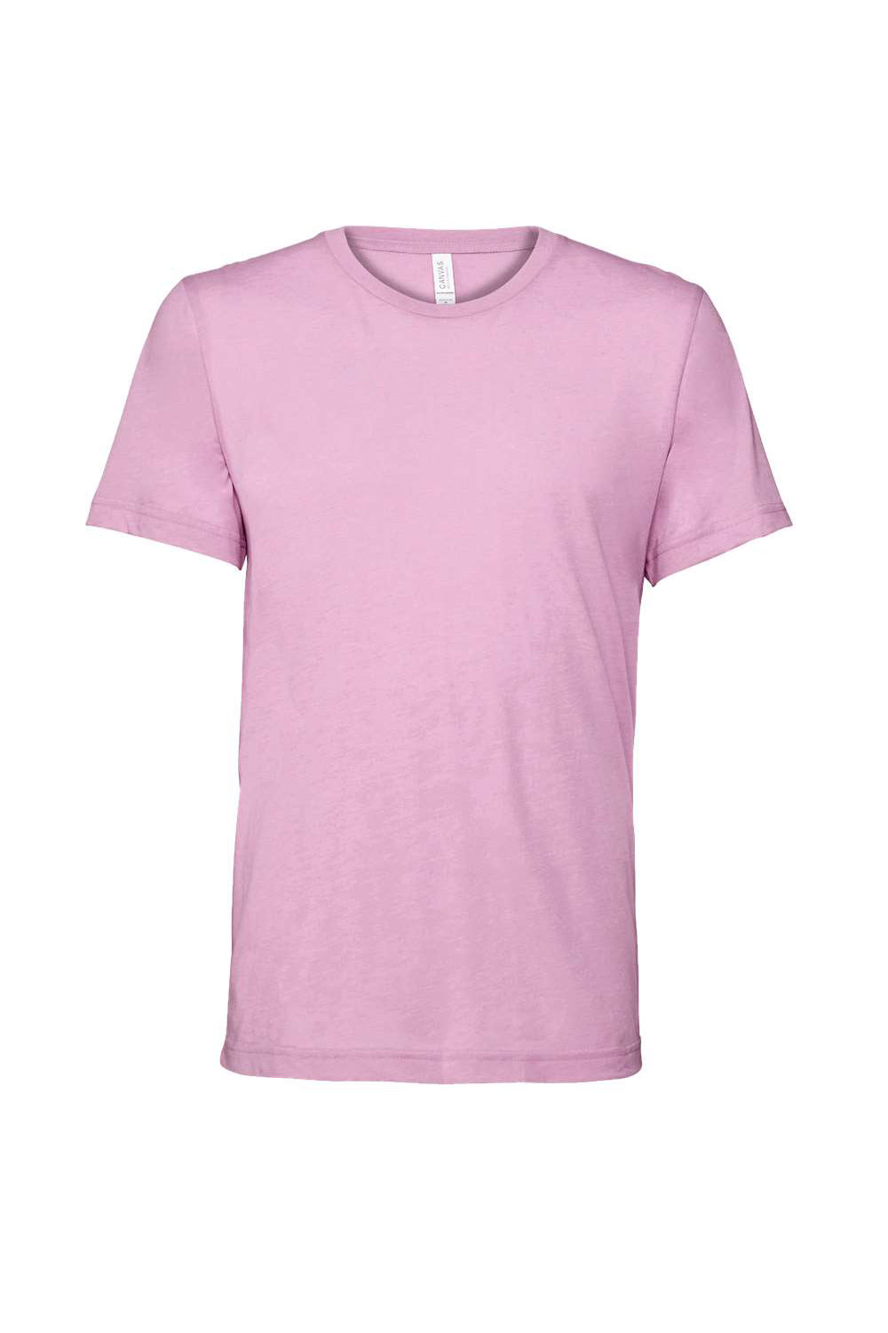 Bella + Canvas BC3413/3413C/3413 Mens Short Sleeve Crewneck T-Shirt Lilac Pink Flat Front
