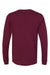 Bella + Canvas BC3501/3501 Mens Jersey Long Sleeve Crewneck T-Shirt Maroon Flat Back