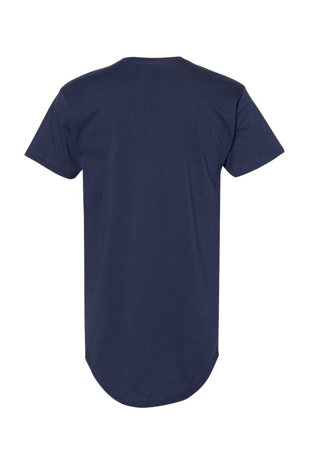 Bella + Canvas 3006 Mens Long Body Urban Short Sleeve Crewneck T-Shirt Navy Blue Flat Back