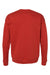 Bella + Canvas BC3945/3945 Mens Fleece Crewneck Sweatshirt Brick Red Flat Back