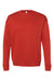Bella + Canvas BC3945/3945 Mens Fleece Crewneck Sweatshirt Brick Red Flat Front