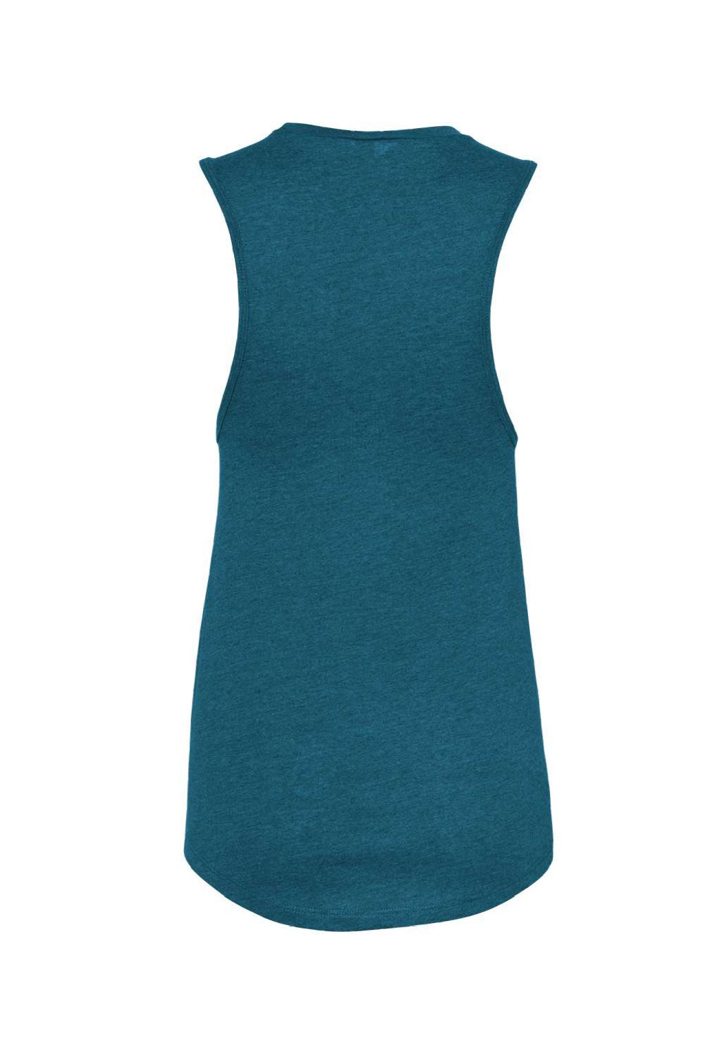 Bella + Canvas BC6003/6003 Womens Jersey Muscle Tank Top Heather Deep Teal Blue Flat Back