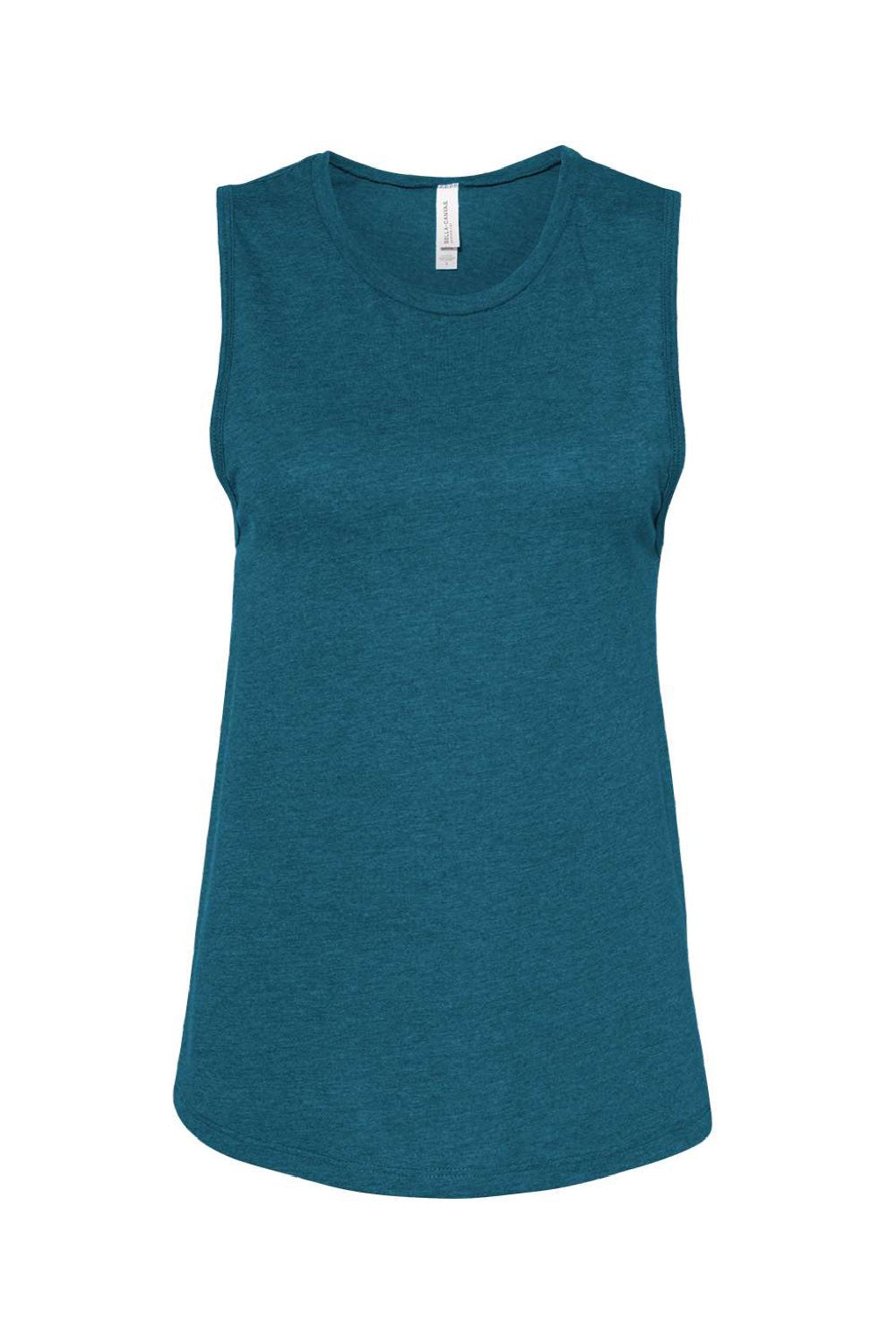 Bella + Canvas BC6003/6003 Womens Jersey Muscle Tank Top Heather Deep Teal Blue Flat Front