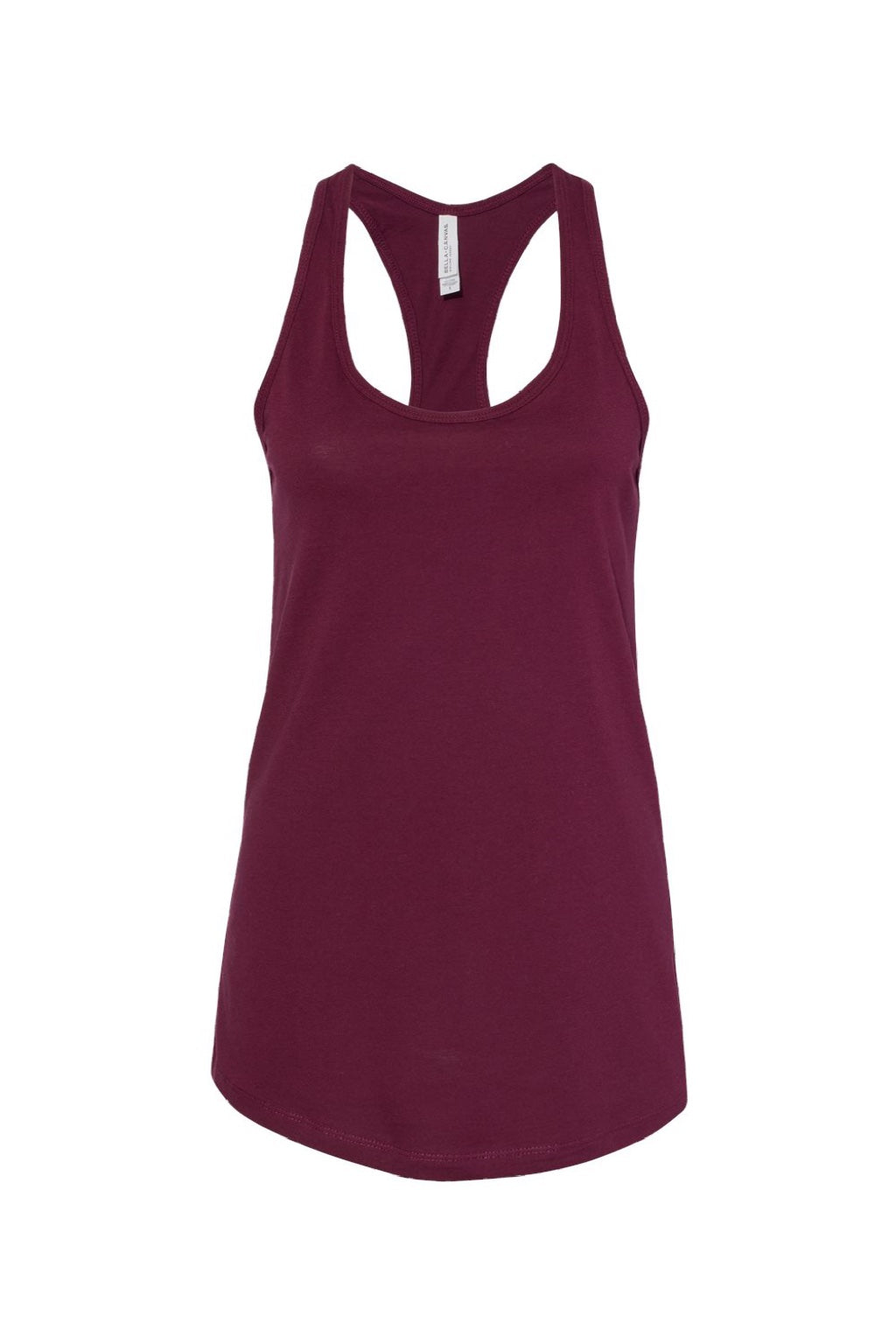 Bella + Canvas BC6008/6008 Womens Jersey Tank Top Maroon Flat Front