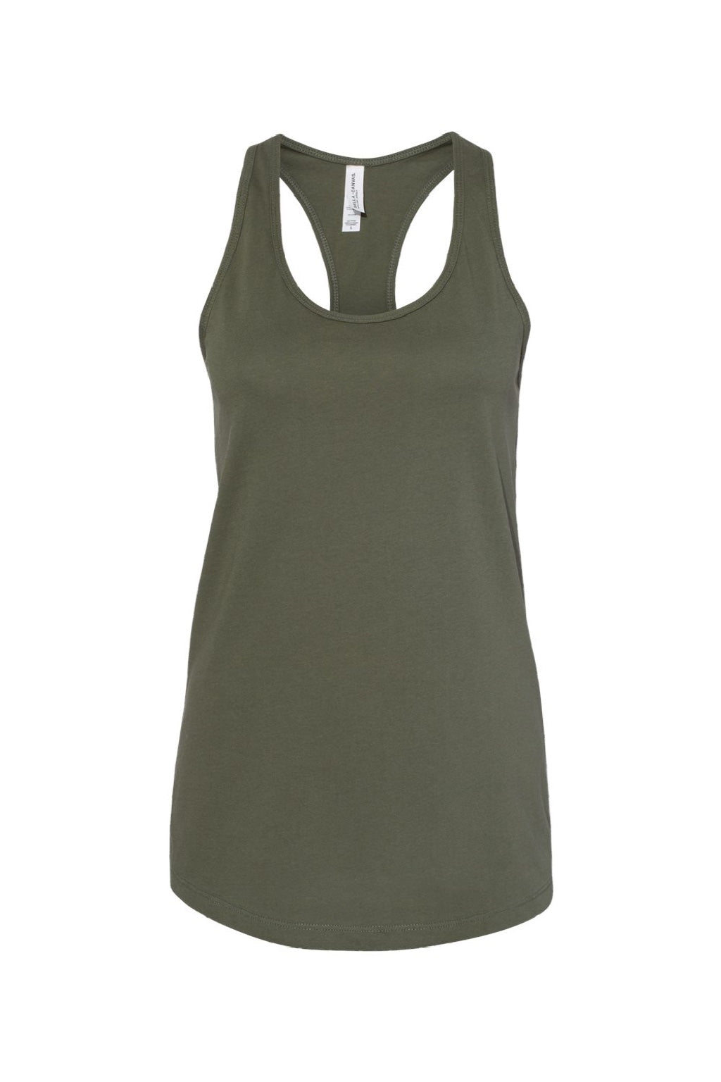 Bella + Canvas BC6008/6008 Womens Jersey Tank Top Military Green Flat Front