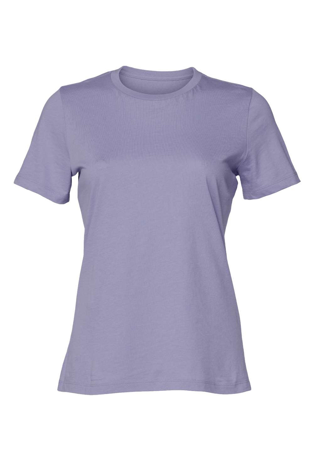 Bella + Canvas BC6400/B6400/6400 Womens Relaxed Jersey Short Sleeve Crewneck T-Shirt Dark Lavender Purple Flat Front