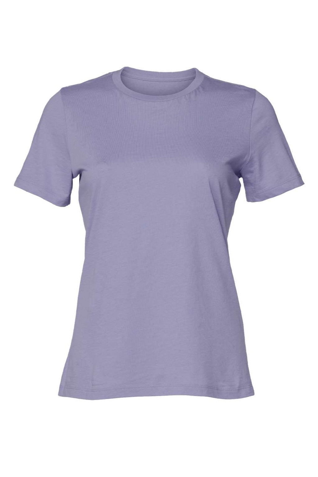 Bella + Canvas BC6400/6400 Womens Relaxed Jersey Short Sleeve Crewneck T-Shirt Dark Lavender Purple Flat Front