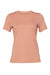 Bella + Canvas BC6400/6400 Womens Relaxed Jersey Short Sleeve Crewneck T-Shirt Terracotta Flat Front