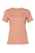 Bella + Canvas BC6400/B6400/6400 Womens Relaxed Jersey Short Sleeve Crewneck T-Shirt Terracotta Flat Front