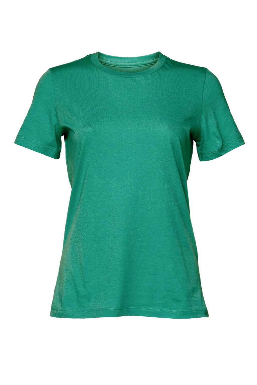 Bella + Canvas BC6400/6400 Womens Relaxed Jersey Short Sleeve Crewneck T-Shirt Teal Green Flat Front