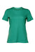 Bella + Canvas BC6400/6400 Womens Relaxed Jersey Short Sleeve Crewneck T-Shirt Teal Green Flat Front