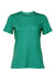 Bella + Canvas BC6400/B6400/6400 Womens Relaxed Jersey Short Sleeve Crewneck T-Shirt Teal Green Flat Front