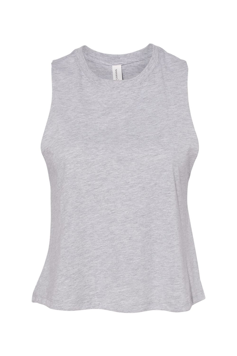 Bella + Canvas BC6682/6682 Womens Cropped Tank Top Heather Grey Flat Front