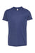 Bella + Canvas 3413Y Youth Short Sleeve Crewneck T-Shirt Navy Blue Flat Front