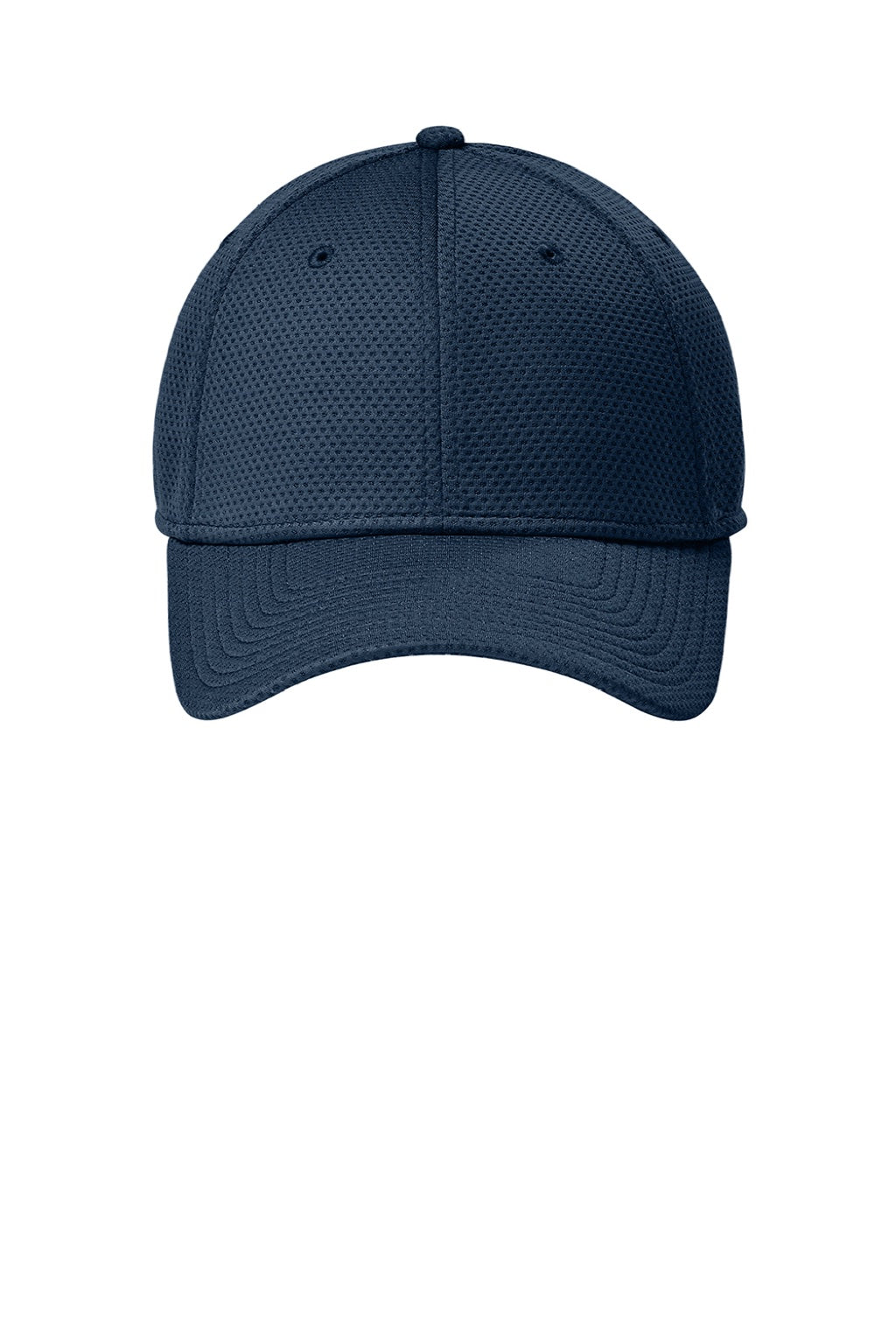 New Era Hats NE1090 Mens Moisture Wicking Stretch Fit Hat Flag League Navy Blue Flat Front