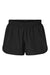 Augusta Sportswear 2430 Womens Wayfarer Moisture Wicking Shorts Black Flat Front