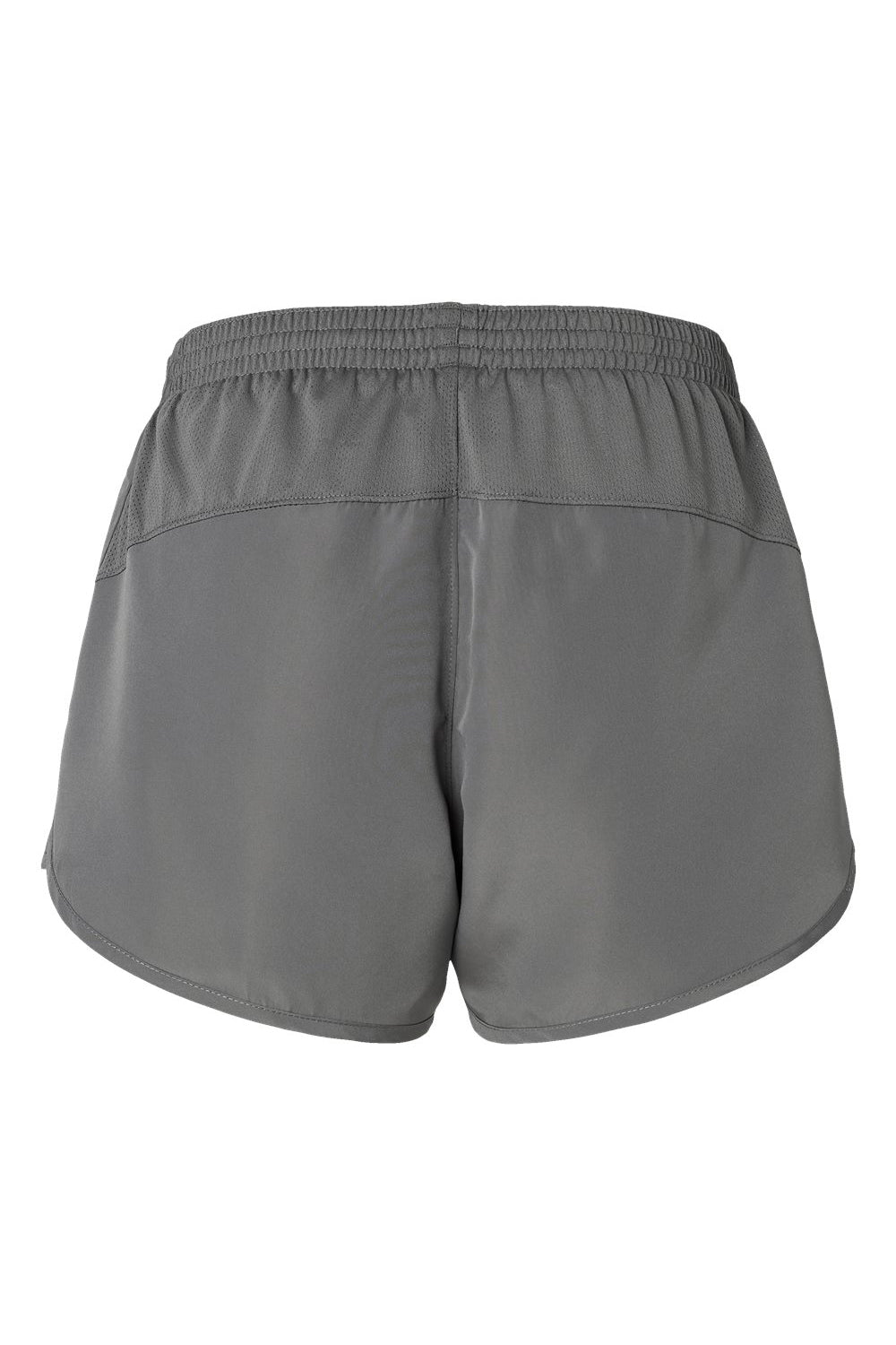 Augusta Sportswear 2430 Womens Wayfarer Moisture Wicking Shorts w/ Internal Pocket Graphite Grey Flat Back