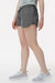 Augusta Sportswear 2430 Womens Wayfarer Moisture Wicking Shorts w/ Internal Pocket Graphite Grey Model Side