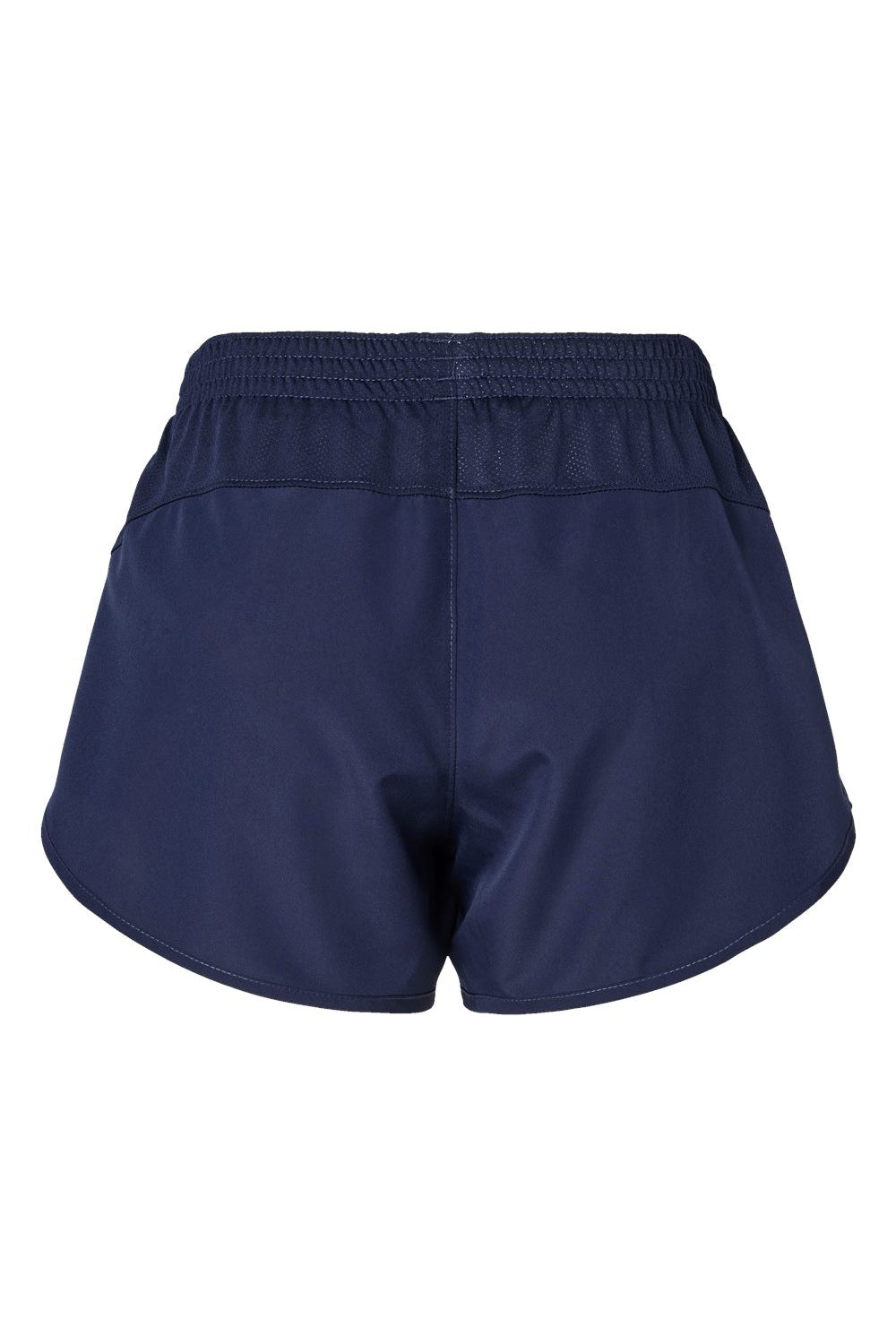 Augusta Sportswear 2430 Womens Wayfarer Moisture Wicking Shorts Navy Blue Flat Back