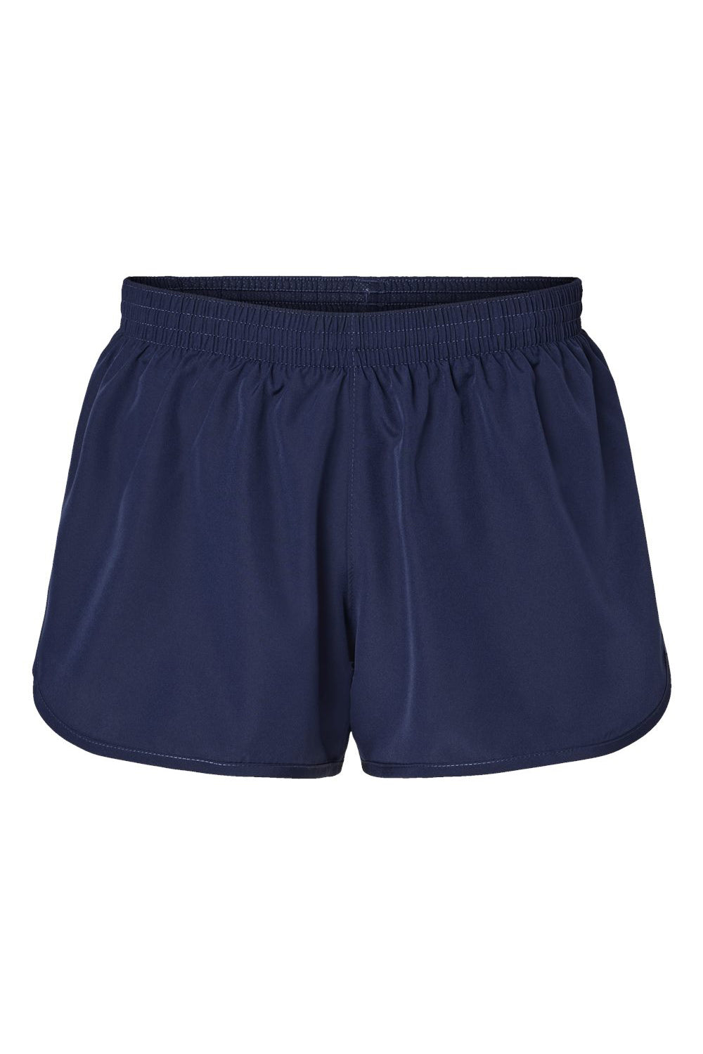 Augusta Sportswear 2430 Womens Wayfarer Moisture Wicking Shorts w/ Internal Pocket Navy Blue Flat Front