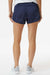 Augusta Sportswear 2430 Womens Wayfarer Moisture Wicking Shorts w/ Internal Pocket Navy Blue Model Back