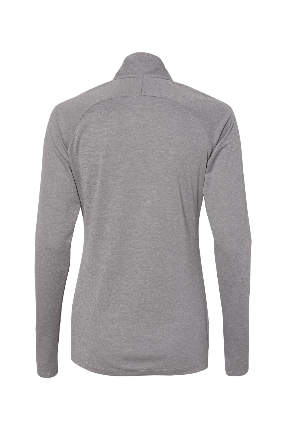 Adidas A281 Womens UPF 50+ 1/4 Zip Sweatshirt Heather Grey/Carbon Grey Flat Back