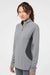 Adidas A281 Womens UPF 50+ 1/4 Zip Sweatshirt Heather Grey/Carbon Grey Model Side