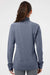 Adidas A281 Womens UPF 50+ 1/4 Zip Sweatshirt Heather Collegiate Navy Blue/Carbon Grey Model Back