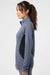 Adidas A281 Womens UPF 50+ 1/4 Zip Sweatshirt Heather Collegiate Navy Blue/Carbon Grey Model Side