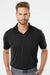 Adidas A230 Mens Performance UPF 50+ Short Sleeve Polo Shirt Black Model Front