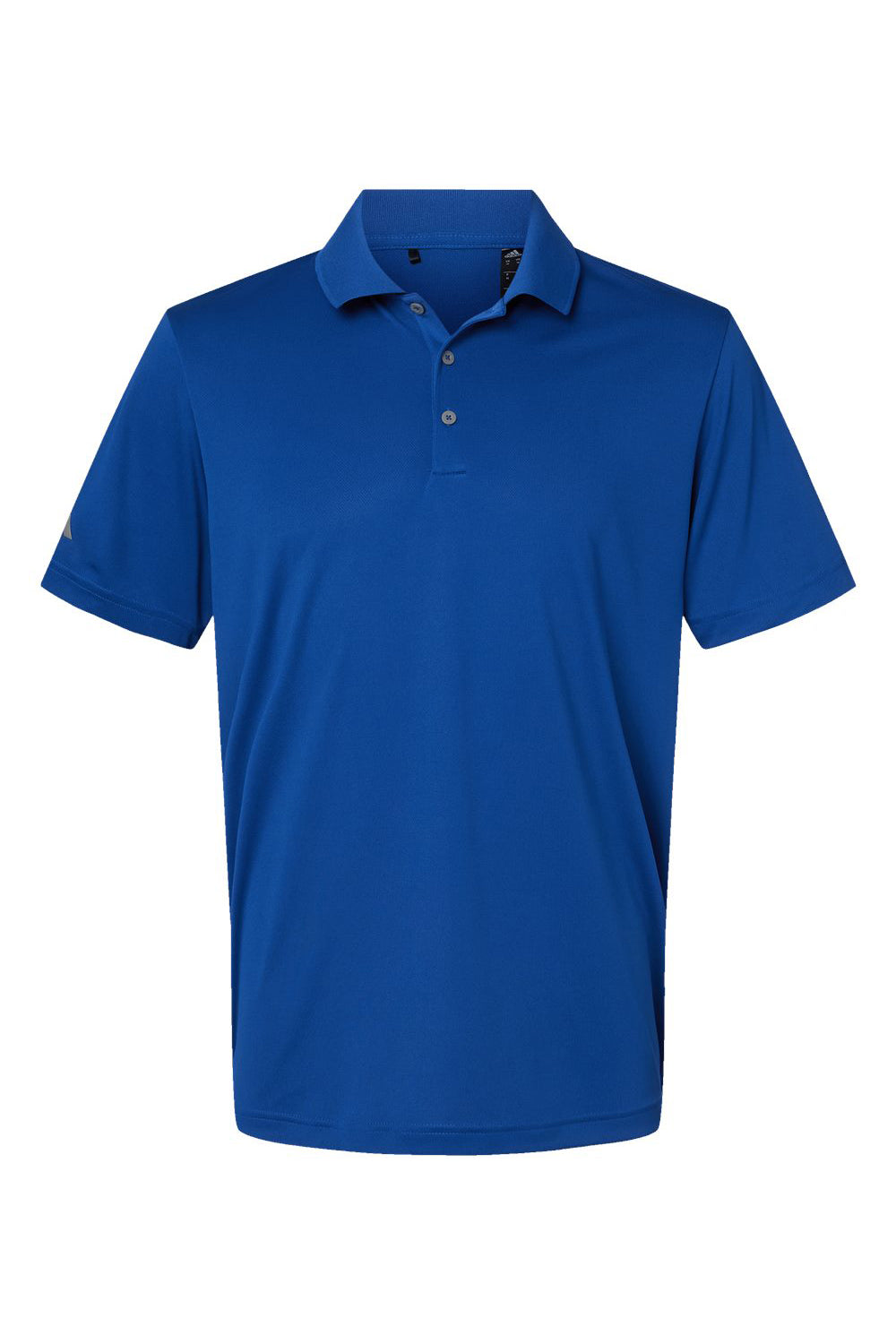 Adidas A230 Mens Performance UPF 50+ Short Sleeve Polo Shirt Collegiate Royal Blue Flat Front