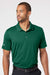 Adidas A230 Mens Performance UPF 50+ Short Sleeve Polo Shirt Collegiate Green Model Front