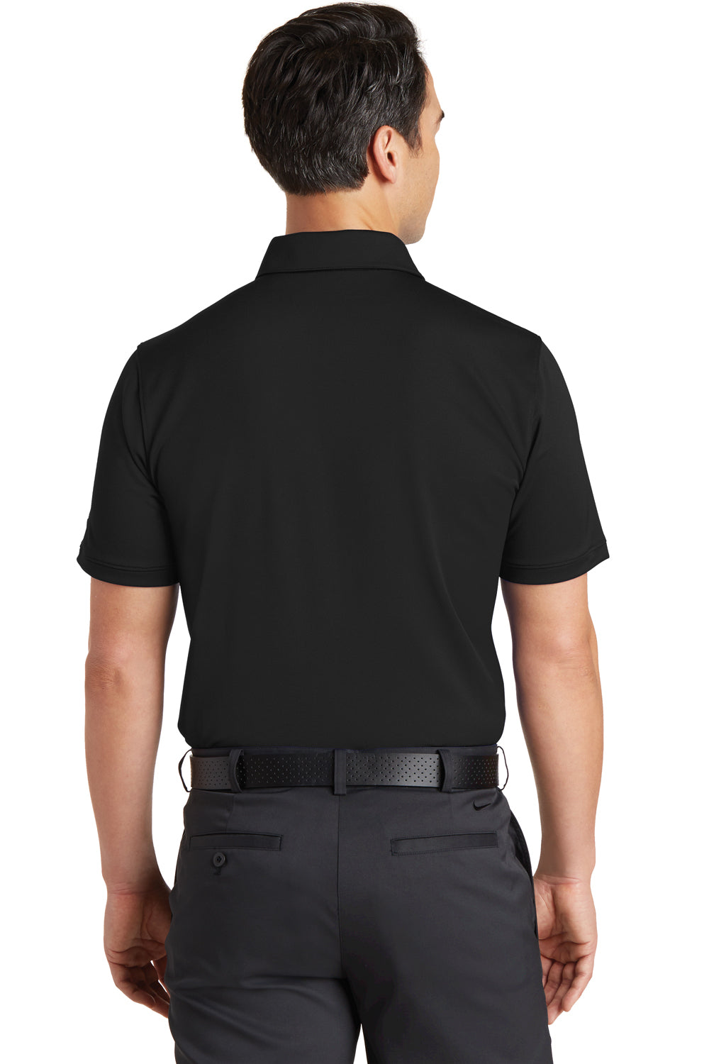 Nike 746099 Mens Icon Dri-Fit Moisture Wicking Short Sleeve Polo Shirt Black Model Back