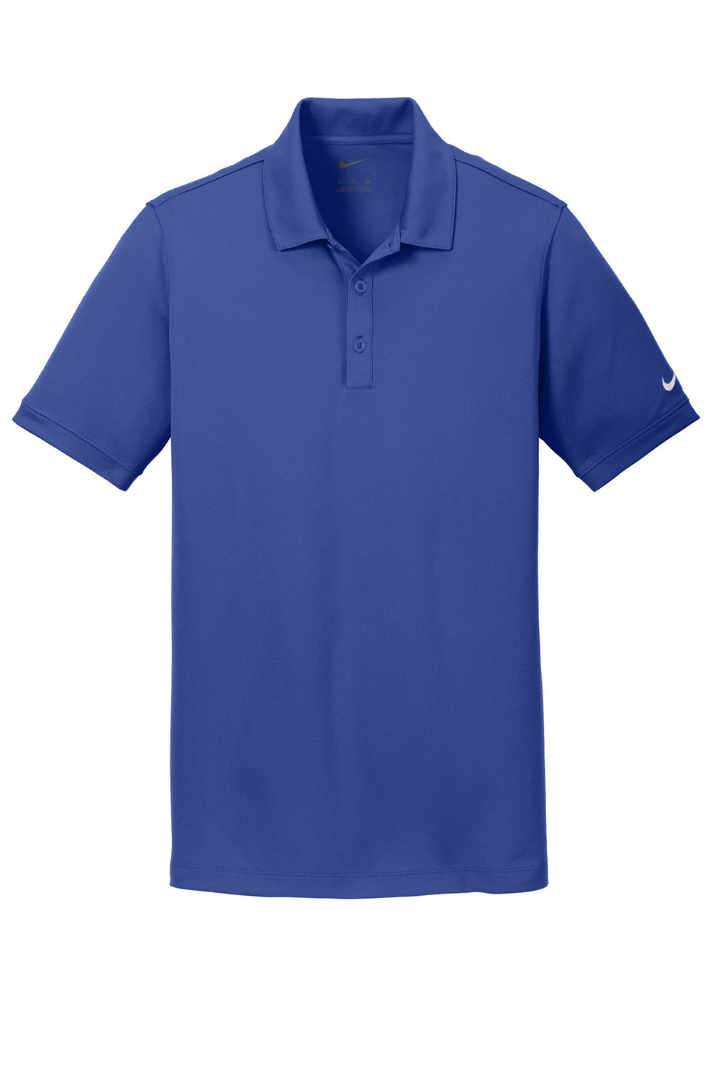 Nike 746099 Mens Icon Dri-Fit Moisture Wicking Short Sleeve Polo Shirt Royal Blue Flat Front