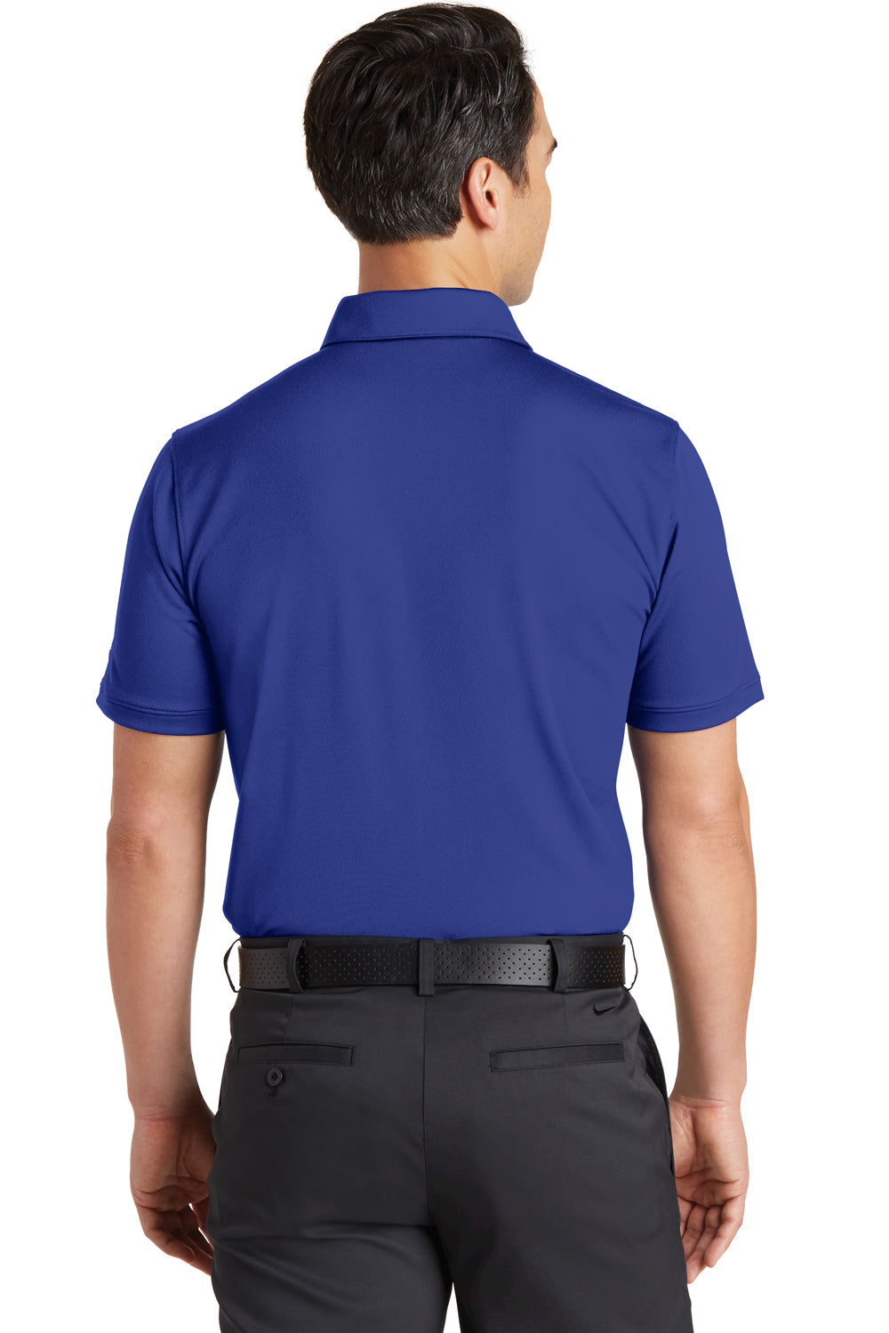 Nike 746099 Mens Icon Dri-Fit Moisture Wicking Short Sleeve Polo Shirt Royal Blue Model Back