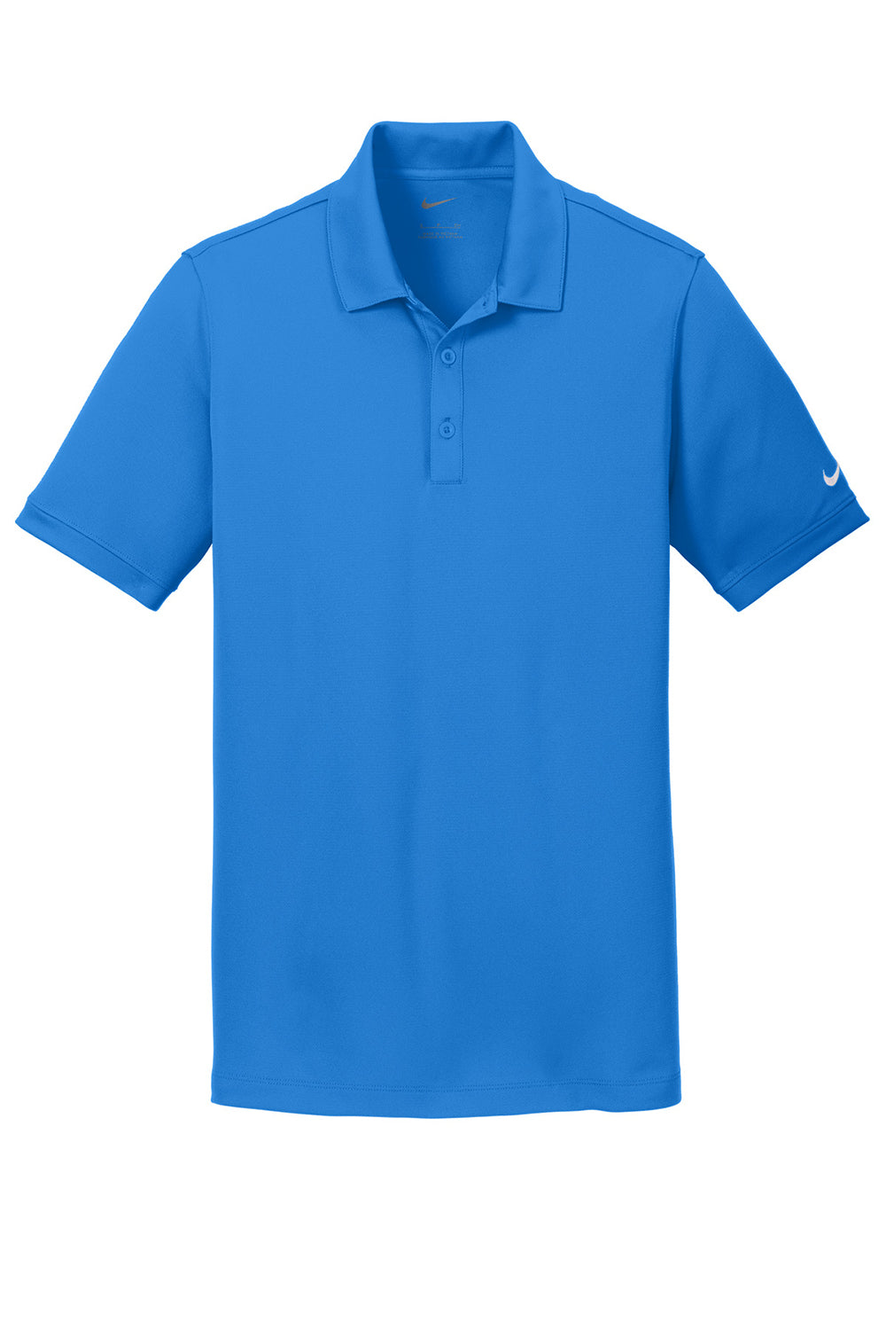 Nike 746099 Mens Icon Dri-Fit Moisture Wicking Short Sleeve Polo Shirt Light Photo Blue Flat Front
