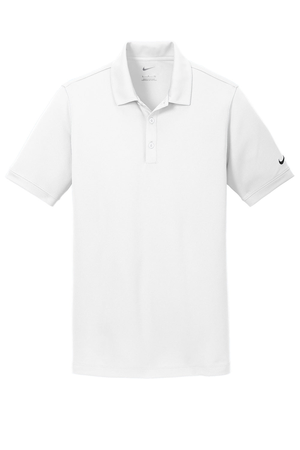 Nike 746099 Mens Icon Dri-Fit Moisture Wicking Short Sleeve Polo Shirt White Flat Front