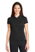 Nike 746100 Womens Icon Dri-Fit Moisture Wicking Short Sleeve Polo Shirt Black Model Front