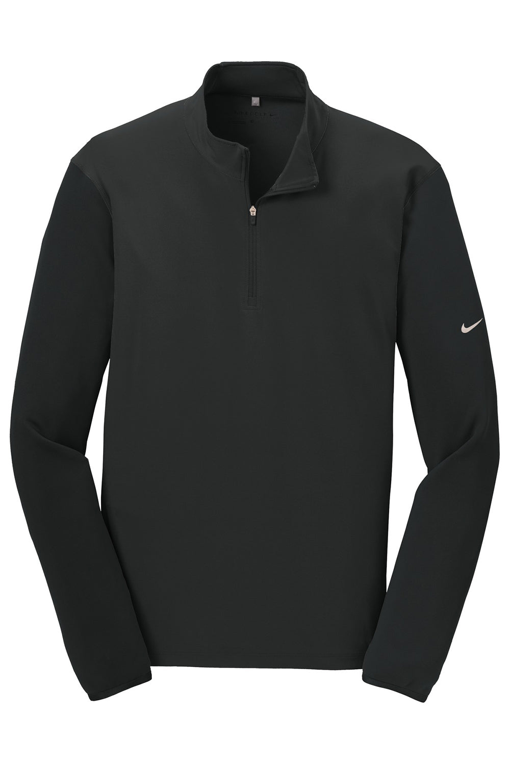 Nike 746102 Mens Dri-Fit Moisture Wicking 1/4 Zip Sweatshirt Black Flat Front