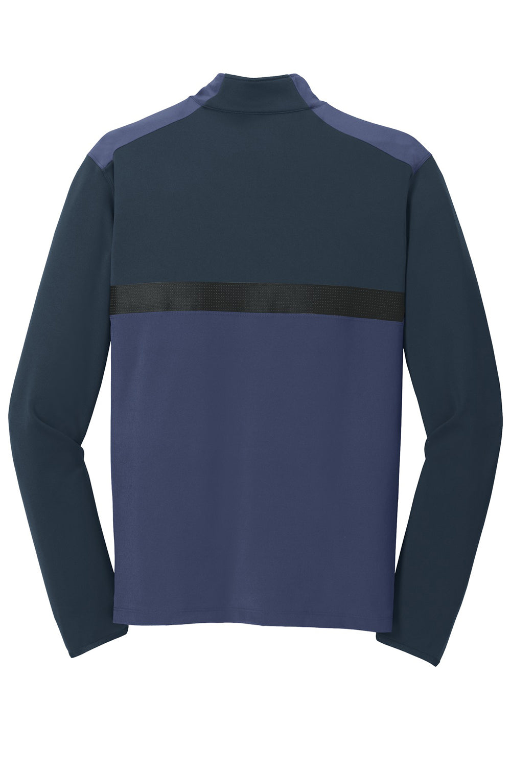 Nike 746102 Mens Dri-Fit Moisture Wicking 1/4 Zip Sweatshirt Midnight Navy Blue/Obsidian Blue Flat Back