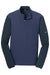 Nike 746102 Mens Dri-Fit Moisture Wicking 1/4 Zip Sweatshirt Midnight Navy Blue/Obsidian Blue Flat Front