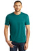 District DM130 Mens Perfect Tri Short Sleeve Crewneck T-Shirt Heather Teal Blue Model Front