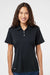 Adidas A231 Womens Performance UPF 50+ Short Sleeve Polo Shirt Black Model Front