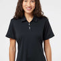 Adidas Womens Performance UPF 50+ Short Sleeve Polo Shirt - Black - NEW