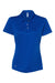 Adidas A231 Womens Performance UPF 50+ Short Sleeve Polo Shirt Collegiate Royal Blue Flat Front