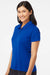 Adidas A231 Womens Performance UPF 50+ Short Sleeve Polo Shirt Collegiate Royal Blue Model Side