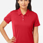 Adidas Womens Performance UPF 50+ Short Sleeve Polo Shirt - Collegiate Red - NEW